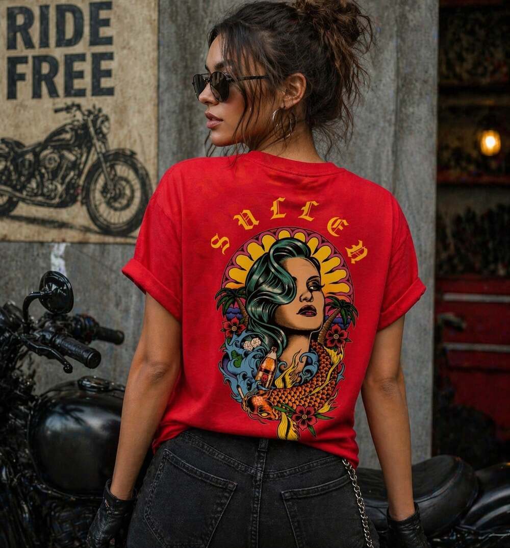 Sullen Angels Clothing Womens Large Vice Beach Shirt Made in US NWT New L100